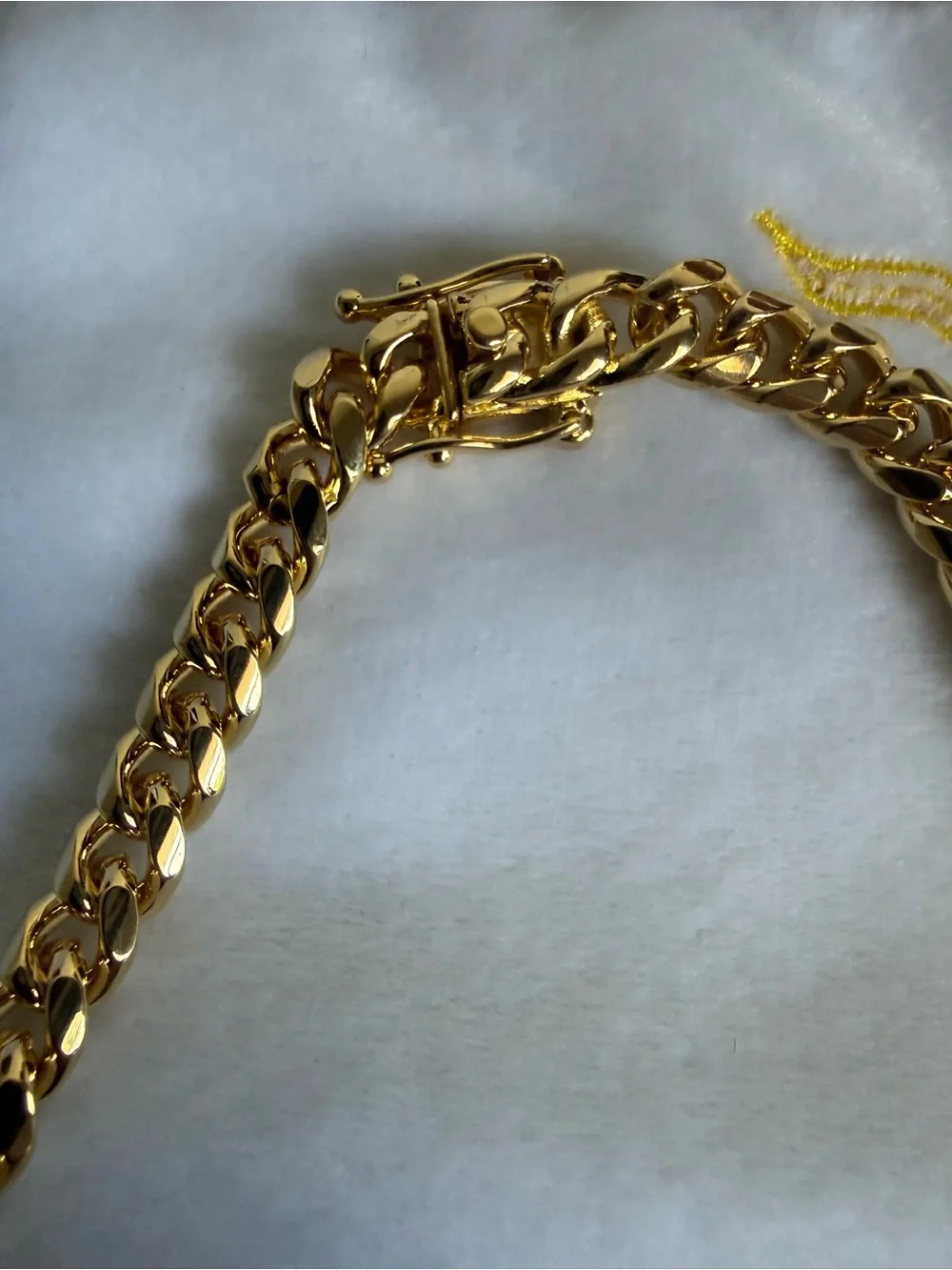 14K Gold Plated Cuban Chain Necklace - Classic Gold Tone